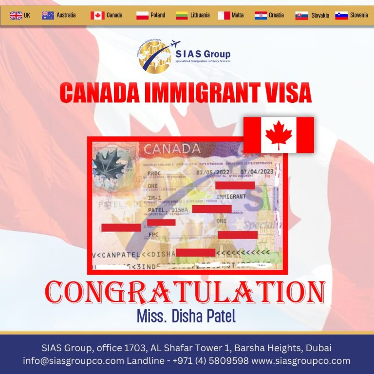 Sias Group best immigration dubai Canda visa